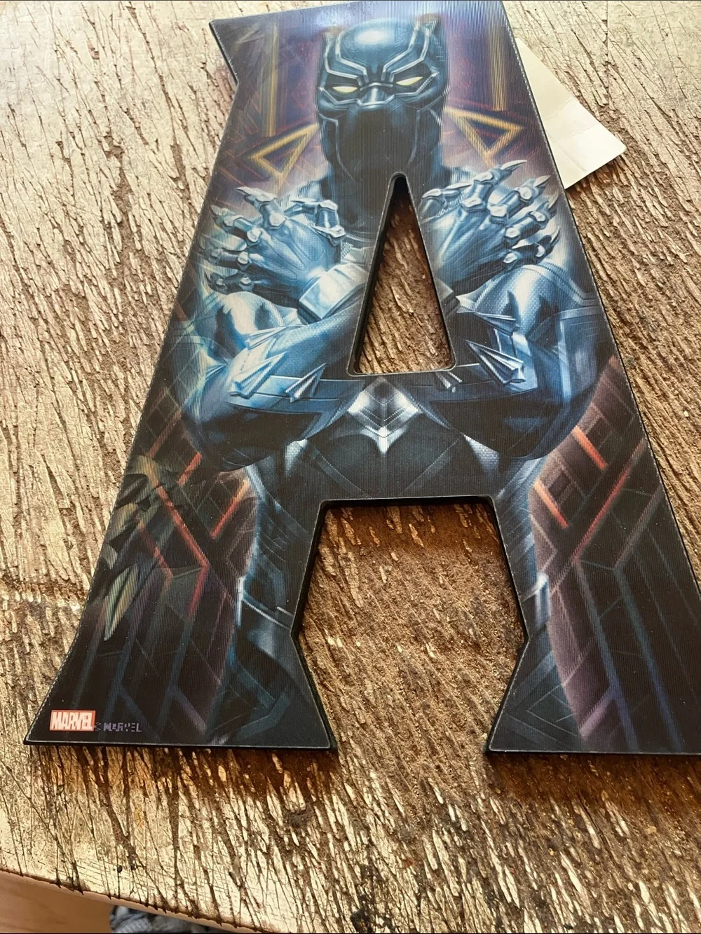 Marvel Black Panther Decorative Wall Letter A in Black and Blue